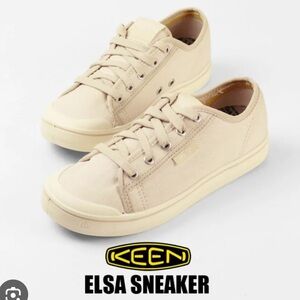 Keen Elsa Sneaker in Cream the keen effect size 9 canvas